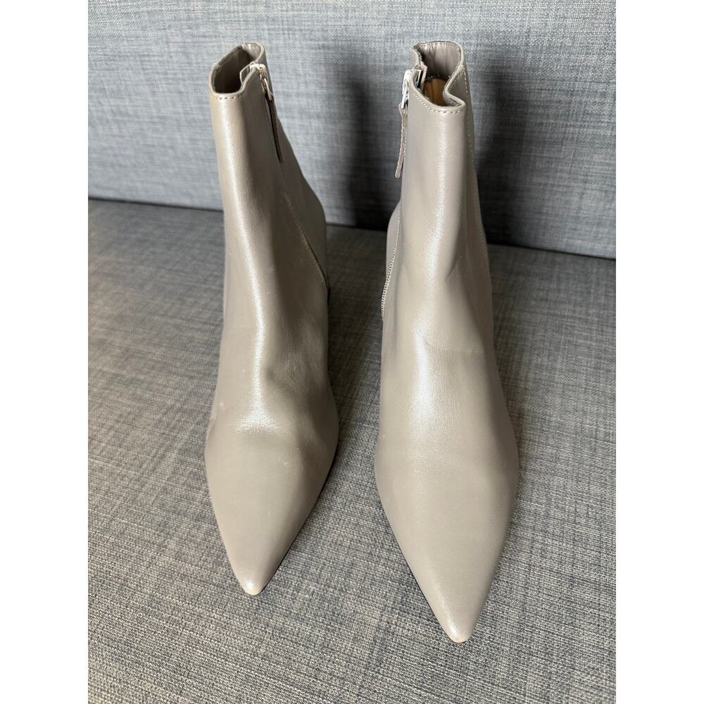 New Linea Paolo Wynda-L Stone Leather Pointed Toe Block Heel Ankle Boots Size 11